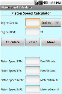 Free Piston Speed Calculator APK for PC