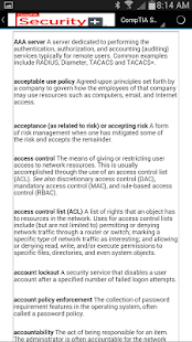 Free CompTIA Security+ Definitions APK for Android