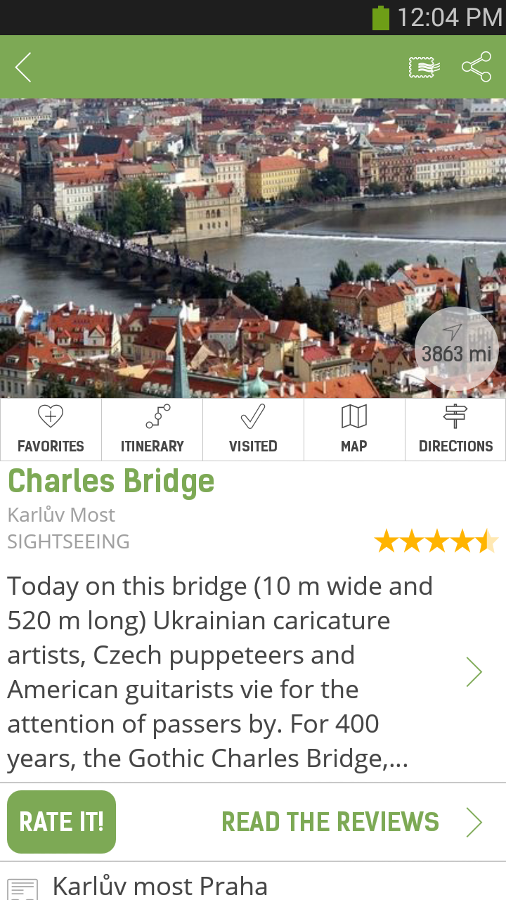 Prague Travel Guide - mTrip Screen 1