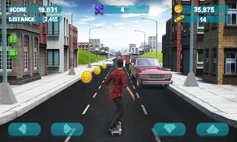 Android application Street Skater 3D: 2 screenshort