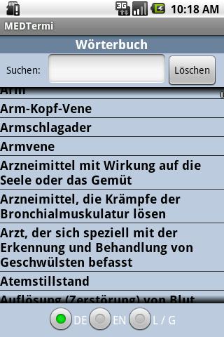Android application MEDTermi screenshort