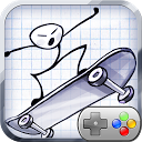 Skateboarding Stickman mobile app icon