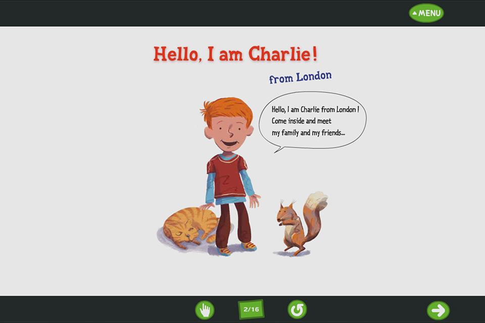 Android application Hello,I am Charlie from London screenshort