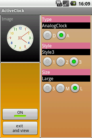 ActiveClock Screen 2