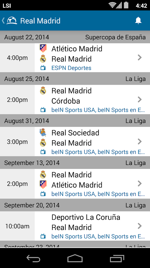 Live Soccer TV broadcast guide Android Apps on Google Play