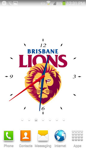 Brisbane Lions Analog Clock