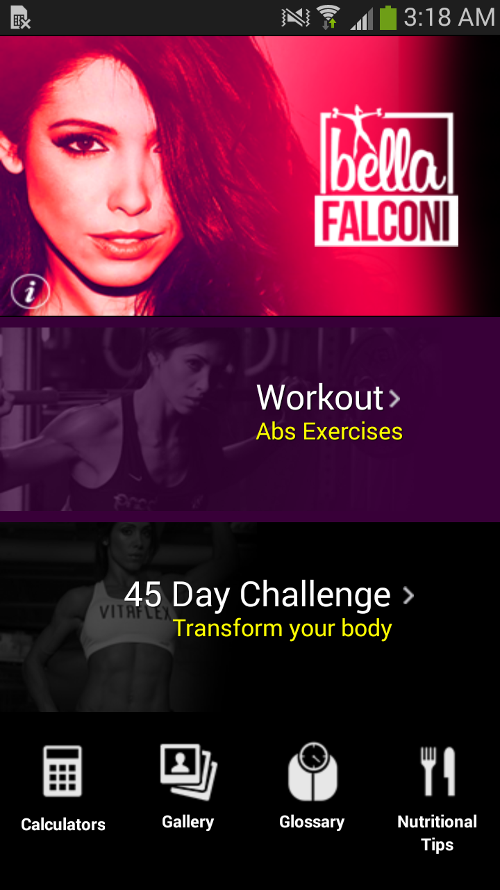 Android application Bella Falconi screenshort