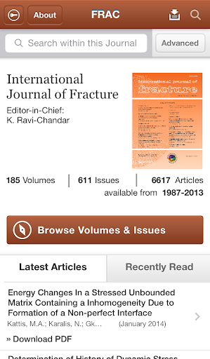 Intl Journal of Fracture