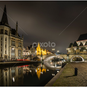 Ghent by Patrick Desmet - City,  Street & Park Night