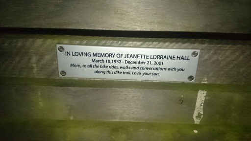 Jeanette Lorraine Hall Memorial Bench