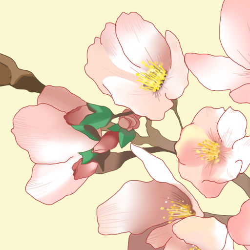 [Floral Illust] Cherry Atom LOGO-APP點子