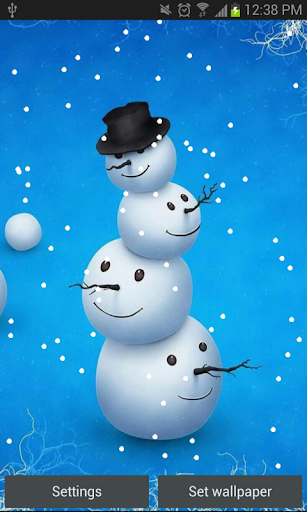 Snowman Live Wallpaper HD