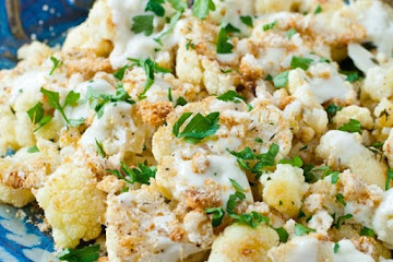 Oven Roasted Cauliflower with Crunchy Topping