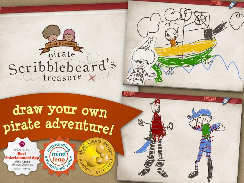 Pirate Scribblebeard - Draw Screen 1