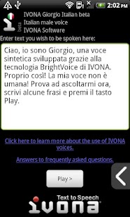 IVONA Giorgio Italian beta Screenshots 0