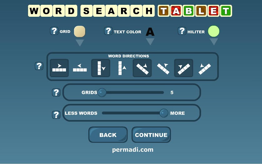 Word Search Tablet Screen 3