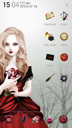 【免費個人化App】Vampire Rose Atom Theme-APP點子