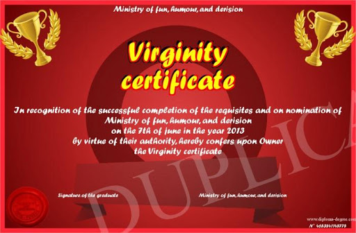 My certificate