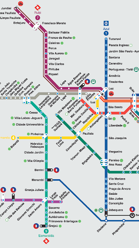 상파울루 지하철 노선도