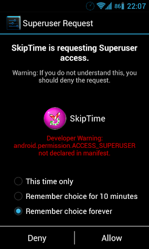 SkipTime ROOT