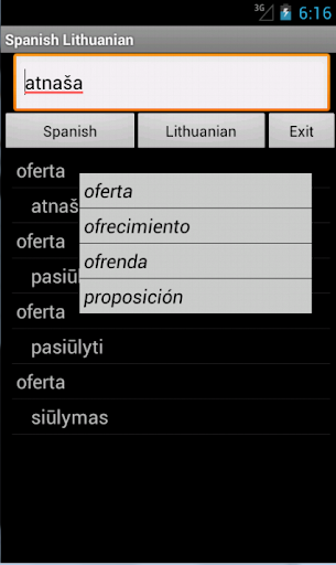 Spanish Lithuanian Dictionary