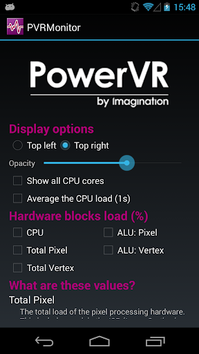 PVR Monitor system profiler