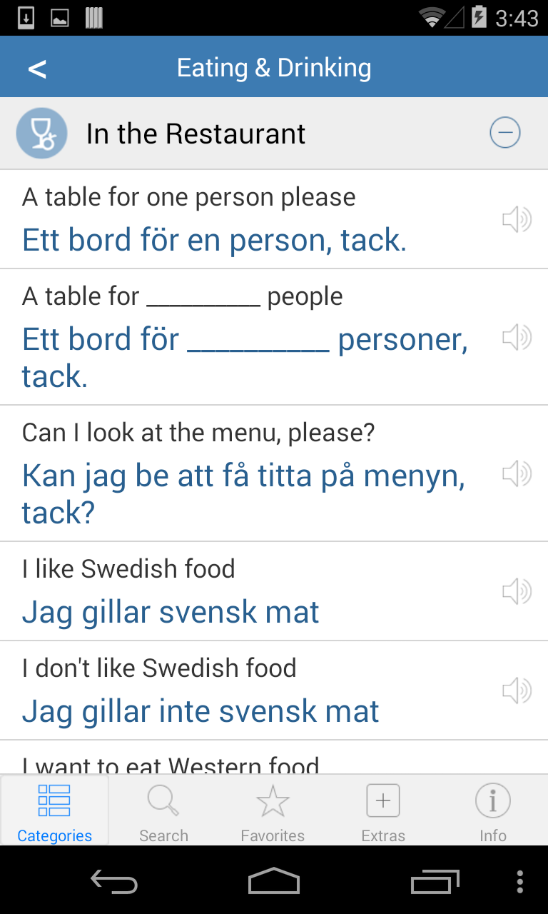 Swedish Translation with Audio Screen 2