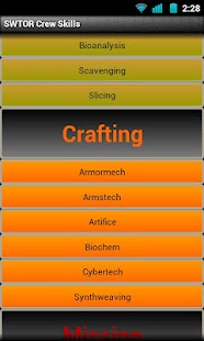 SWTOR Crew Skills