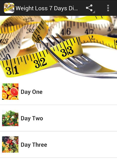 Weight Loss 7 Day Diet Plan