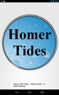 Homer Tide Tables (Tablet) Screenshots 0