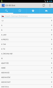 German<->Czech Dictionary Screenshots 1