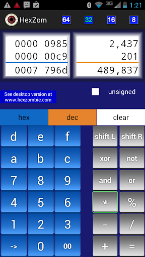 HexZombie Hex Calculator