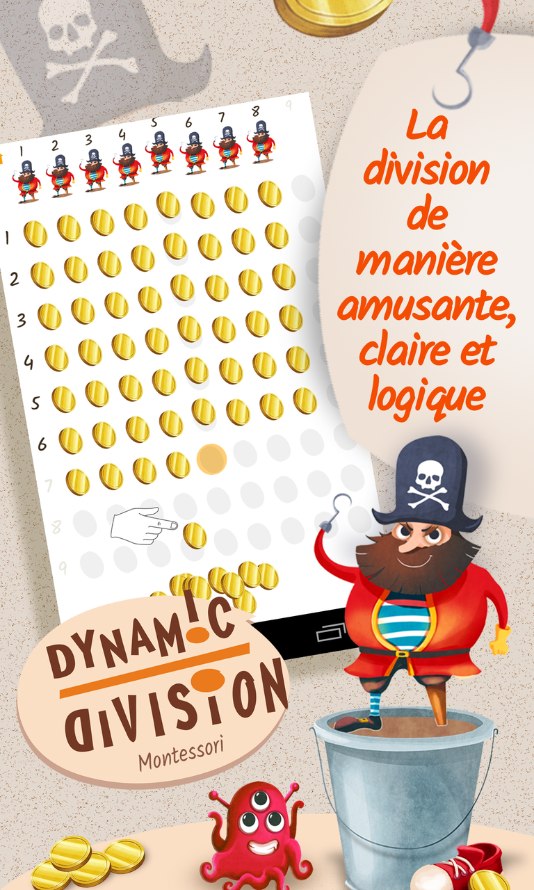 Android application Montessori Dynamic Division screenshort