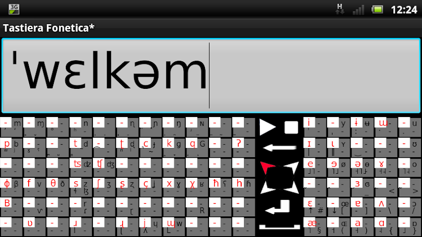 IPA Phonetic Keyboard Screen 1