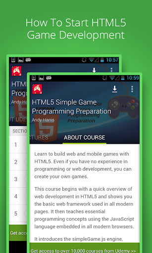 【免費教育App】HTML5 Game Development course-APP點子