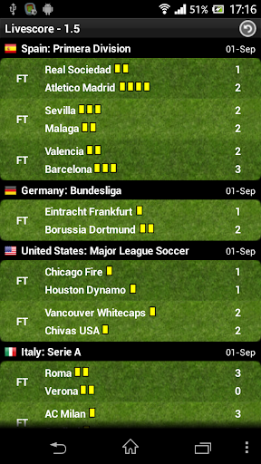 Livescore for Soccer