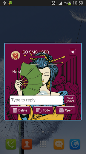 GO SMS Pro Beautiful Geisha