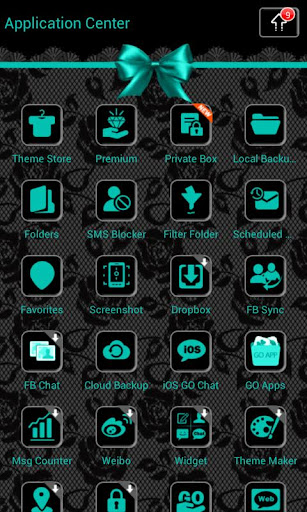 【免費個人化App】Lace & Teal GO SMS Theme-APP點子