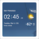 Transparent clock & weather icon