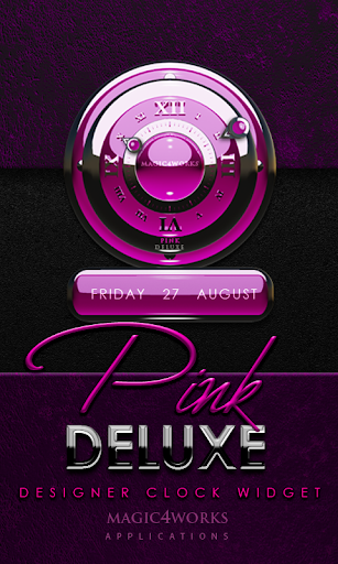 Pink Deluxe Clock Widget