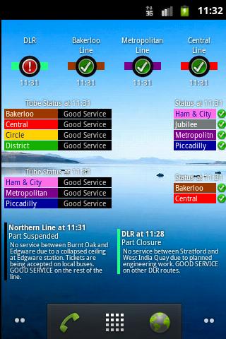 London Tube Alerts Screen 1