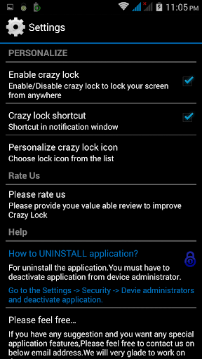 Crazy Lock - A Screen Lock App