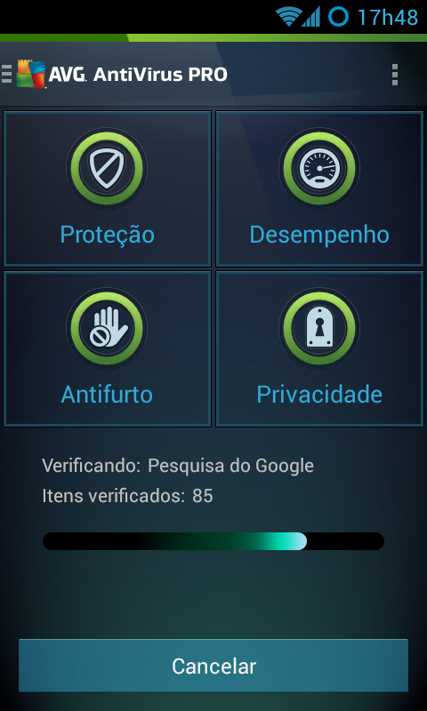 Proteção Antivírus - AVG PRO - screenshot