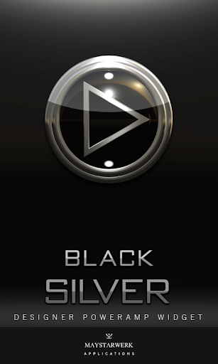 Poweramp Widget Black Silver