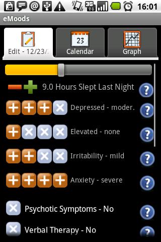 eMoods Bipolar Mood DONATE Screen 1