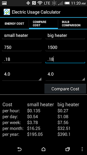 【免費財經App】Electricity Cost Calculator-APP點子