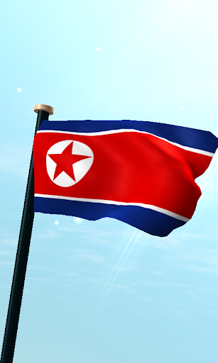 North Korea Flag 3D Wallpaper