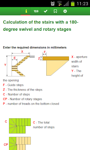 Stairs to 180 ° rotary stages