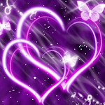 Cover Image of ดาวน์โหลด Hearts Purple Butterfly 2.7 APK