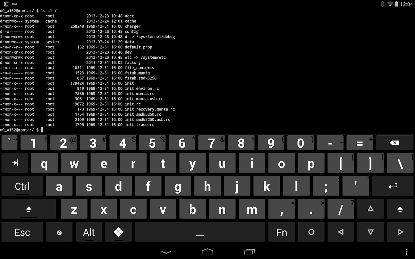 Hacker's Keyboard - screenshot